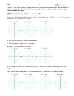 Polar Graphs Worksheet