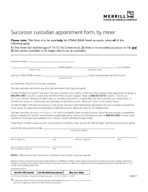 Successor Custodian Appointment Form