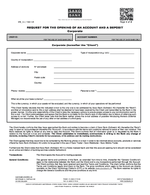 Saxo Bank Corporate Account Opening Form