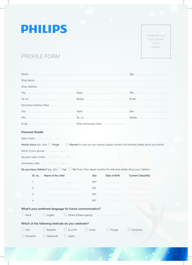 Philips Lighting Program Membership Application Form