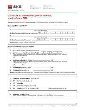 SKB Automatic Fund Transfer Request