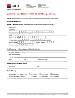 Business Credit Card Limit Approval Request
