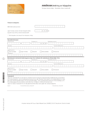 Application for Change of Purchase Limit