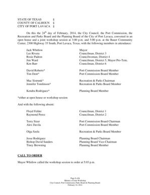 Shooting schedule template - On this the 24th day of February, 2014, the City Council, the Port Commission, the - portlavaca