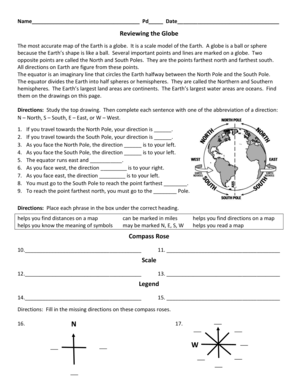 Geography Worksheet