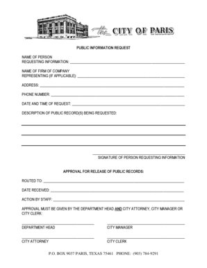 Public Information Request Form