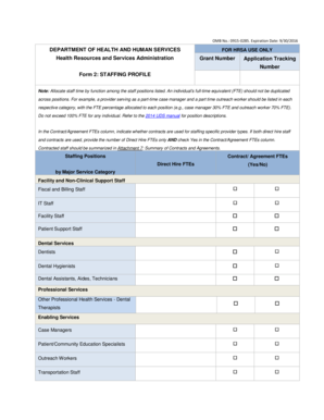 Staffing Profile Form