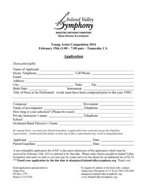 Newborn checklist pdf - IVY Young Artist Competition 2013 - Inland Valley - inlandvalleysymphony