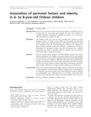 To 8-year-old Chilean children - International Journal of Epidemiology - ije oxfordjournals