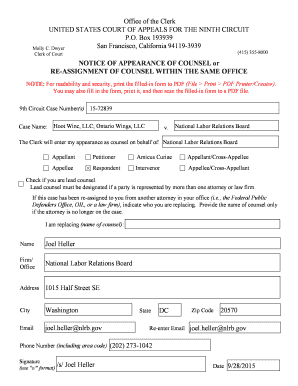 Notice of Appearance of Counsel