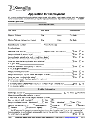 Employment Application Form