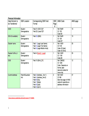 Student Academic Record Transfer Form