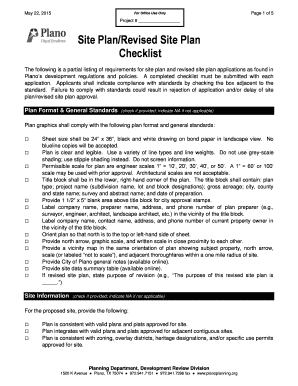 Permission slip template google docs - Site PlanRevised Site Plan - plano