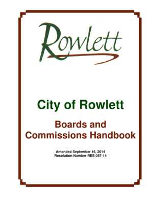 Massachusetts road test score sheet - LLH Rowlett Boards Commissions Handbook rev 9-16-14 - RES-087-14 - ci rowlett tx