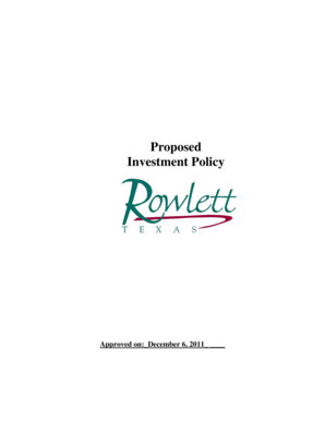 Medicine inventory excel template - Proposed Investment Policy - Rowlett - ci rowlett tx