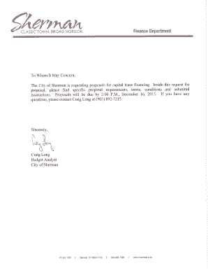 End of contract letter - Request for Proposal on Lease FY 2016docx