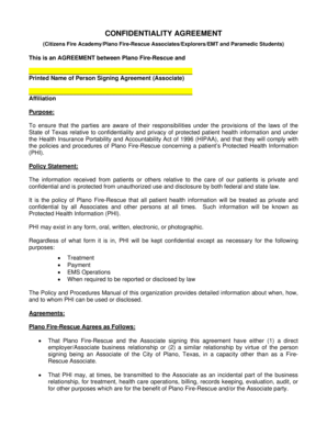 Affidavit for marriage certificate - HIPAA-Confidentiality Agreement-2014doc - plano