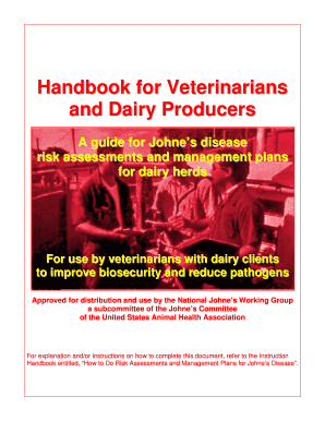 Johne’s Disease Risk Assessment Handbook