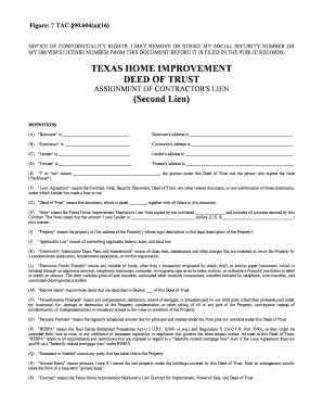 Texas Home Improvement Deed of Trust