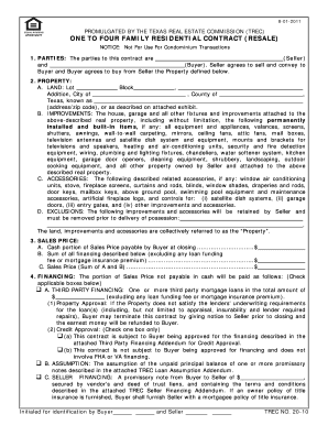 Texas Residential Real Estate Contract
