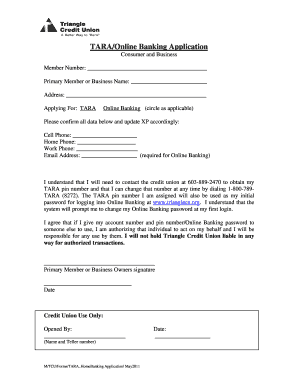 TARA Online Banking Application