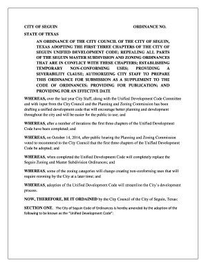 Concession letter for amusement park - CITY OF SEGUIN ORDINANCE NO STATE OF TEXAS AN ORDINANCE - seguintexas