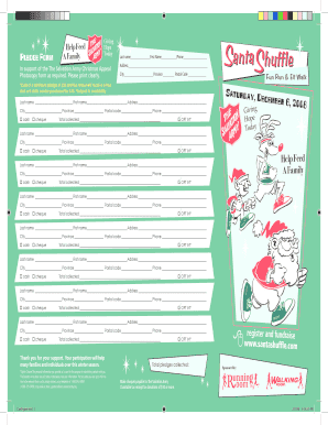 The Salvation Army Christmas Appeal Pledge Form