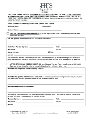 Over the Counter Medicine Prescription Form