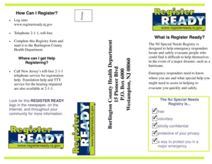 NJ Special Needs Registry Form