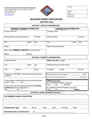 Cecil County Building Permit Application