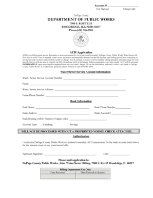 ACH Payment Authorization Form