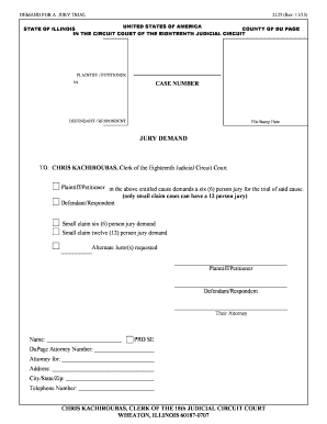 Jury Trial Demand Form