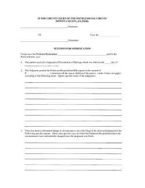 Illinois Petition for Modification of Child Support
