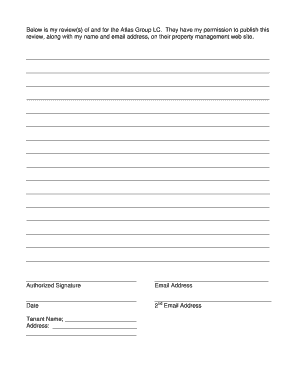 Tenant Review Consent Form