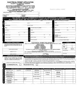 Electrical Permit Application
