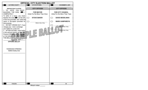 Iowa City Election Ballot