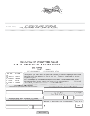 Solicitud para la balota de votante ausente