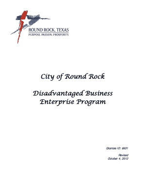 Money receipt format - City of Round Rock Disadvantaged Business Enterprise Program - roundrocktexas