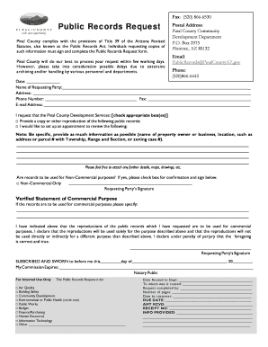 Pinal County Public Records Request Form