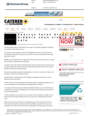 Swot analysis of yourself example - Searcys faces break-up as bidders shun single entity sale - Caterer and Hotelkeeper - montcalm co