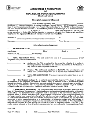 Assignment of Real Estate Purchase Contract