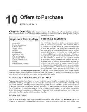 Wisconsin Residential Offer to Purchase