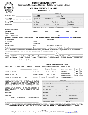 Prince William County Building Permit Application