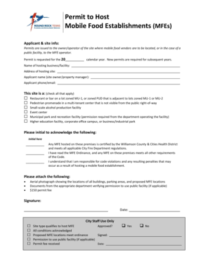 Mobile home bill of sale alberta - Permit to Host Mobile Food Establishments MFEs - roundrocktexas