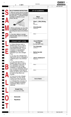 North Carolina Ballot