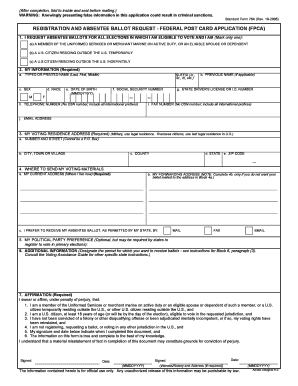 Federal Post Card Application (FPCA)