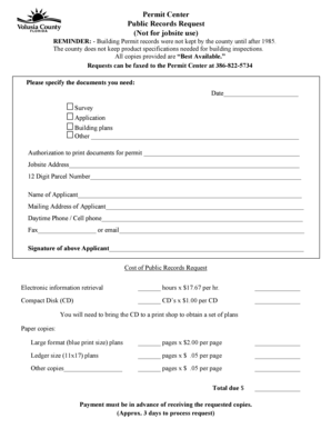 Public Records Request Form