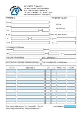 Modulo d'ordine