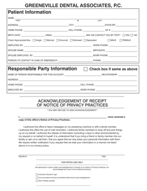 Patient Information Form