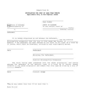 Stipulation for Jury of Less Than Twelve